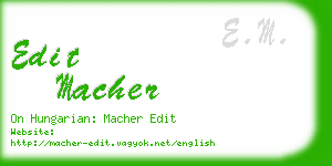 edit macher business card